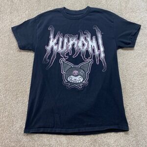 Kuromi Shirt‎ Mens Medium Black Short Sleeve Sanrio Anime Graphic Tee